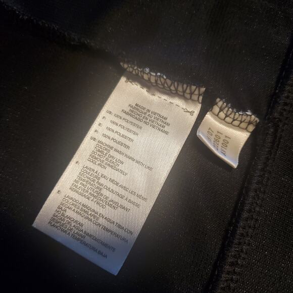 Adidas Size M Athletic Track Full Zip Jacket Black Blue Striped Logo Clima 365 - Picture 6 of 8